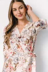 Fiorina Wrap Midi Dress | Ivory Multi Floral - Baltic Born